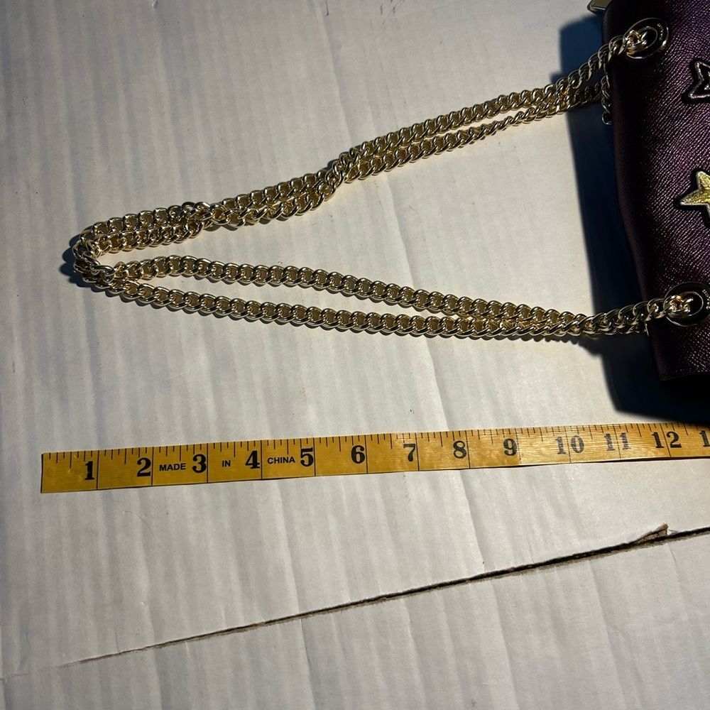 Coach Cassidy Purple Metallic Star Embellished Crossbody Bag F38341 - Picture 12 of 16